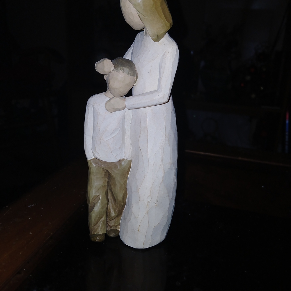 Willow Tree Family Embrace Sculpture - Cream and Brown